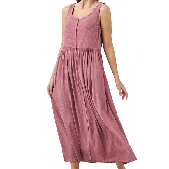 Frye Button up Midi Dress - NWOT - Picture 2 of 7